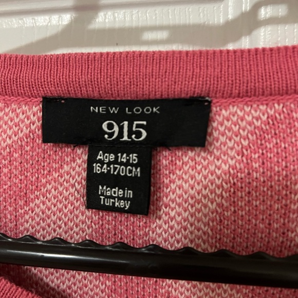 New Look Pink and Cream Patterned Sweater - Picture 2 of 2